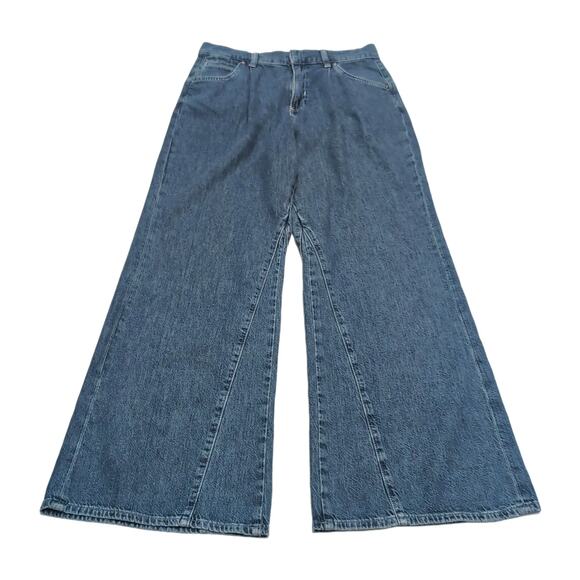 We The Free People Sheridan Denim Trouser Wide Leg Jeans Womens Size 28 NEW - Picture 1 of 15